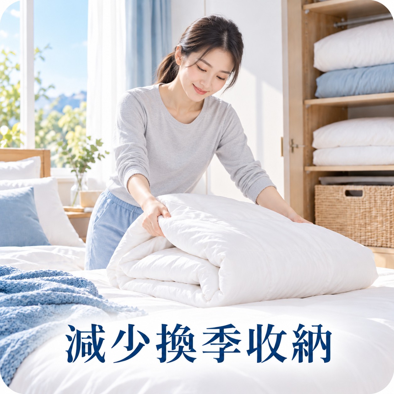 四季被靈活跨季使用，減少大型棉被換季收納需求