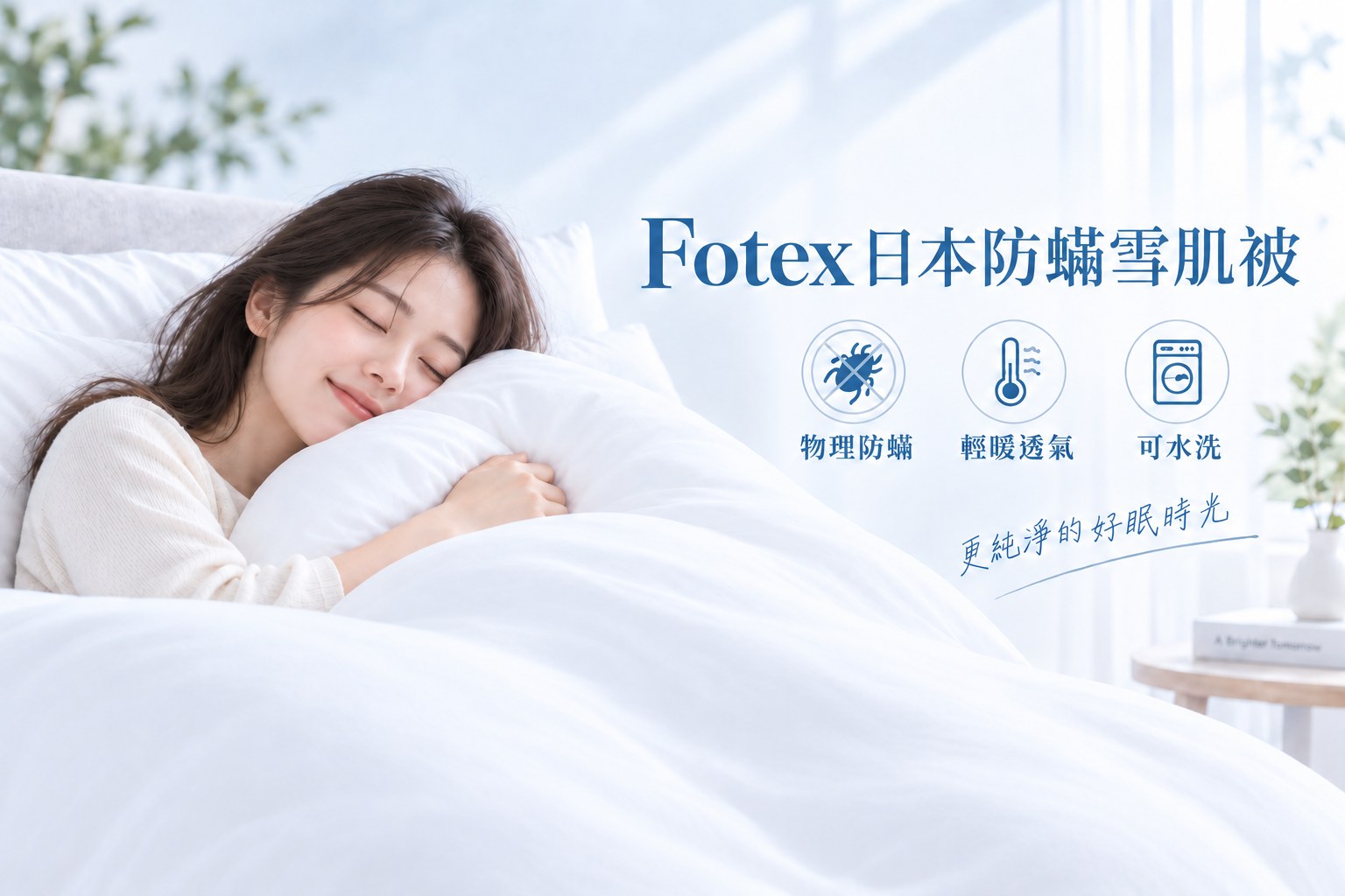 Fotex日本防蟎雪肌被，結合物理防護、輕暖透氣與可水洗設計，打造潔淨舒適的冬季睡眠