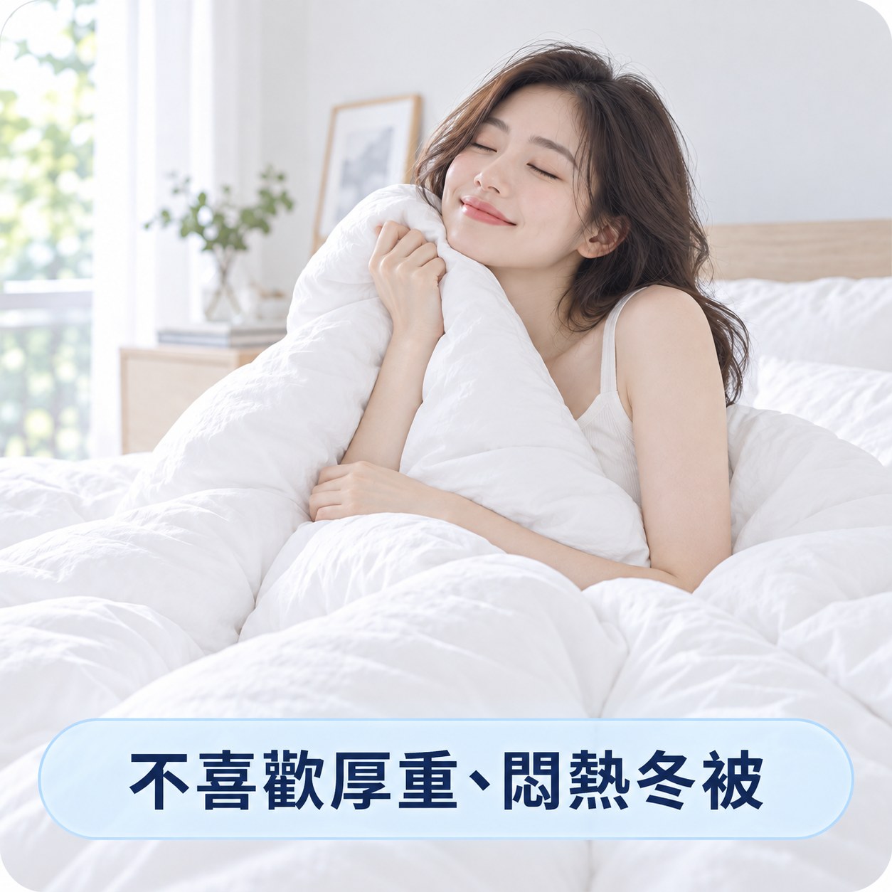 不喜歡厚重悶熱睡感的人，適合選擇輕暖透氣的日本防蟎雪肌被