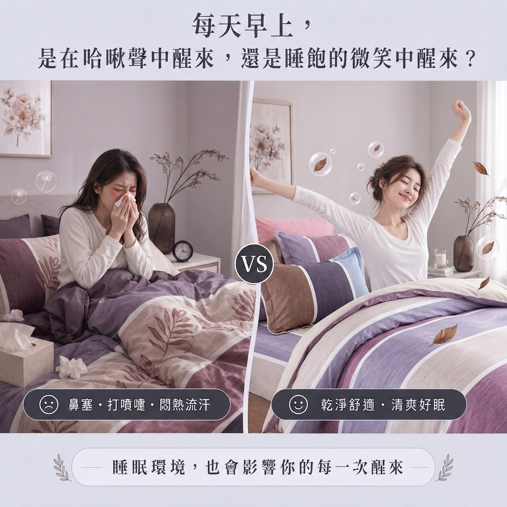 雙人主臥防蟎寢具與塵蟎過敏原睡眠環境管理