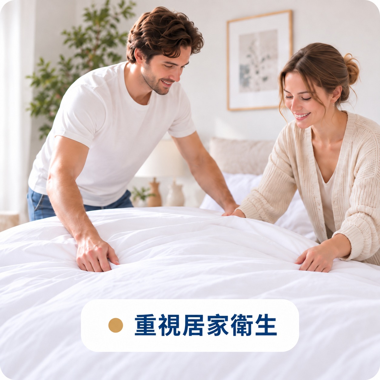 重視居家清潔的家庭可一次包覆床墊、枕芯與被胎，建立良好睡眠環境
